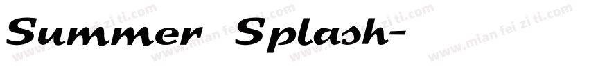 Summer Splash字体转换